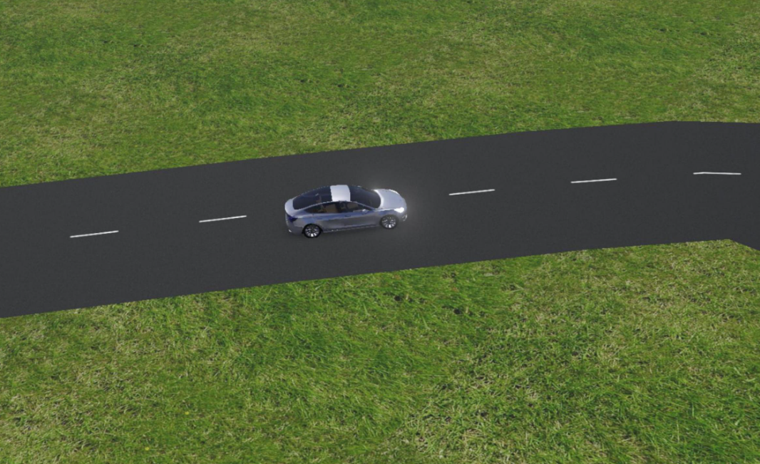 Self-driving Tesla Model 3 simulated in Webots